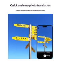Traducteur IA intelligent avec support magnétique pour appels vidéo, support de téléphone métallique grand format pour diffusion en direct transfrontalière basée sur le cloud