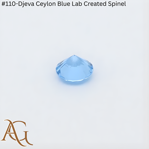 Espinela Cultivada en Laboratorio # 110-Espinela azul Ceilán sintética en bruto, certificada por Flame Fusion, simulada y creada en laboratorio - Product Image 6