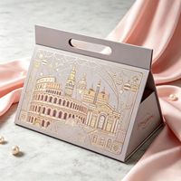 Sac en papier rigide magnétique pliable écologique personnalisé avec revêtement, boîte d'emballage pour cosmétiques