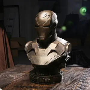 Statue MakeWell Factory Custom Iron Man Bust Marvel Avengers Gk Model Hand Animation Movie Statue Around Creative Decoration