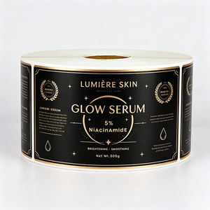 Étiquettes personnalisées Jinyu en vinyle imperméable pour soins de la peau, rouleaux d'autocollants cosmétiques pour fard à joues, impression d'étiquettes d'emballage pour bouteilles d'eau, d'huile et d'essences - Product Image 2