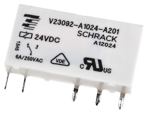 Nuevo Relé de Potencia de Uso General Original V23092A1024A201 DC Monostable 1 Forma C SPDT-CO, Clasificación de Contacto de 6 A, Voltaje de Bobina de 24 VCC - Product Image 1