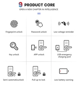 Bán buôn điện tử an ninh thẻ Swipe mật khẩu vân tay khóa cửa Keyless thông minh khóa cửa với tuya App khóa thông minh - Product Image 3
