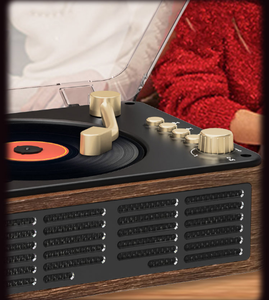 Lecteur <span class=keywords><strong>CD</strong></span> rétro Bluetooth rechargeable, appareil audio multifonction, haut-parleur Bluetooth pour albums musicaux, pour la maison, cadeau - Product Image 5