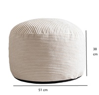 Pouf Furry and Fluffy Pouf Foot Tabouret de rangement avec remplissage en mousse déchiquetée