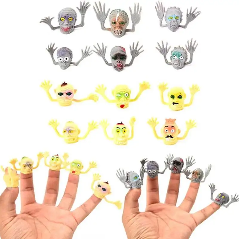 Neuartige PVC Ghost Finger Puppet zum Erzählen von Geschichten Halloween Funny Toy Action Figure Toy