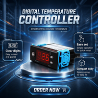 Controlador de Temperatura Digital EW-181H, Termostato de Calefacción y Refrigeración, Salida de Relé de 10A con Sensor de Sonda NTC, Montaje en Panel