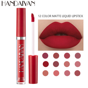Precio de fábrica Hidratante natural <span class=keywords><strong>Handaiyan</strong></span> 12 colores Lápiz labial mate Brillo de labios impermeable - Product Image 2