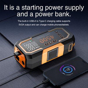 Arrancador de Coches Portátil RIDEWISE, Batería de 8000 mAh, Gasolina, SUV, Motocicleta, Vehículo, Kit de <span class=keywords><strong>Arranque</strong></span> de Alta Potencia de 1000 A para Automóvil - Product Image 2