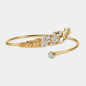 Pulsera Clásica de Oro y Diamantes con Circonitas, Joyería Elegante con Brillantes Circonitas para Fiestas - Product Image 1