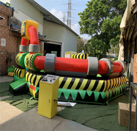 EASYFUN Parcours gonflable Wipeout personnalisé en usine, jeu mécanique de type « Toxic Meltdown Ride » pour fête foraine et événements sportifs