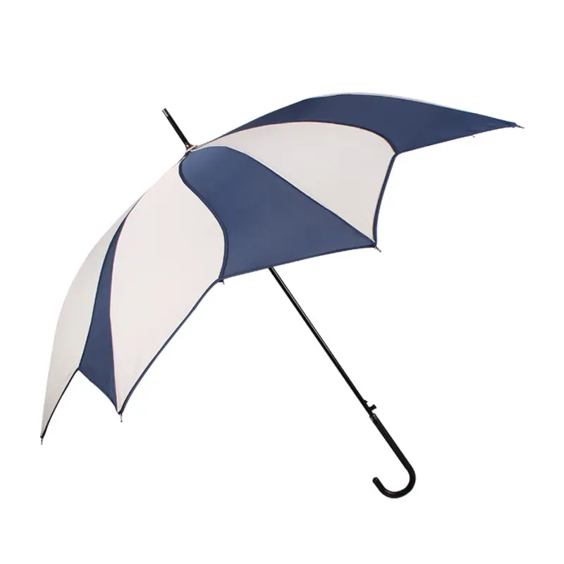 Wholesale Creative Flower Waterproof Lather Handle Women Straight Stick Windmill Petal Umbrella