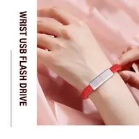 Clé USB 2.0 en forme de bracelet 64 Go Rouge, Clé USB 128 Go en forme de bracelet, Cadeaux créatifs, Clé USB 16 Go étanche, Clé USB 32 Go Noire
