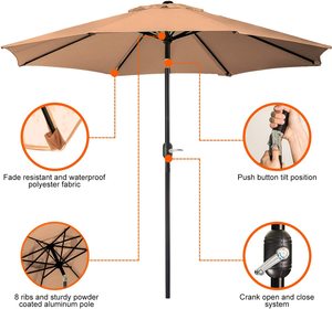 Ombrellone da Mercato Moderno in Acciaio Fornitura Diretta dalla Fabbrica - Ombrellone Casual da Esterno per Ristoranti e Giardini - Product Image 4