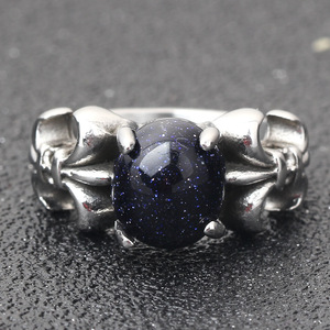 Bague en argent sterling 925 en forme de fleur avec pierre rouge, bijoux pour femmes, cadeau - Product Image 3