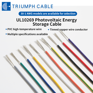 Kabel Listrik PVC kabel penyimpanan energi UL10269 6 8 10 12 16 18 <span class=keywords><strong>AWG</strong></span> datar profesional kelas 2000V AC DC kabel ROHS kabel kawat - Product Image 3