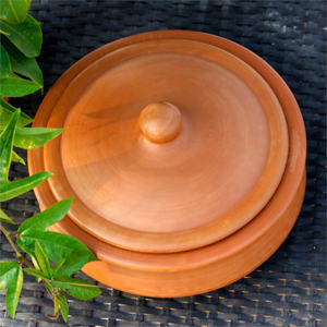 Pot à yaourt artisanal en argile avec couvercle, en terre cuite, Dahi Handi, traditionnel, naturel, pour la préparation du yaourt, 1 litre - Product Image 2