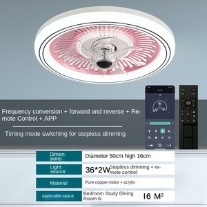 Ventilador de techo inteligente moderno con luz de 360 grados, cabezal giratorio, Control remoto, luz de ventilador de techo Led para el hogar - Product Image 2