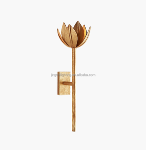 Lámpara Colgante Estilo Retro Americano con Forma de Capullo de Flor de Loto Dorado, Lámpara de Techo Lineal Grande de Metal para Comedor, Lámpara Colgante Antigua Estilo Alberto - Product Image 6