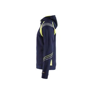 BLAKLADER - 343311588933S Sweat à capuche avec fermeture éclair Bleu marine/Jaune haute visibilité-EAN 7330509595718 HI-VIS WORKWEAR - Product Image 5