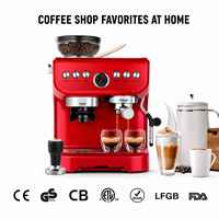 Machine à expresso 15 bars avec moulin à café intégré et buse vapeur certifiée CE GS CB ETL LFGB FDA