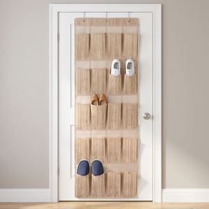 Authentic Functional 20-Pocket Over-the-Door <b>Shoe</b> Rack <b>Storage</b> Organizer Foldable Eco-Friendly Non-Woven Fabric for Home Use - Product Image 1