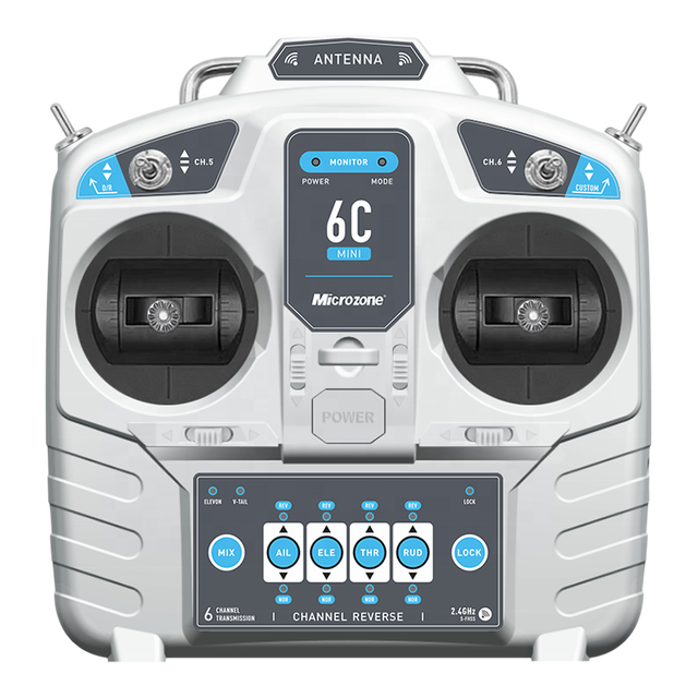 MicroZone MC6C Mini V2 2.4G 6CH Controller Transmitter with Receiver Radio System for RC Airplane Drone Multirotor Helicopter