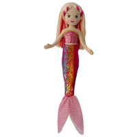 Super doux sirène oreiller poupée mignonne princesse poupée de chiffon en peluche jouet pour filles fantaisie 2-14 ans + filles cadeau