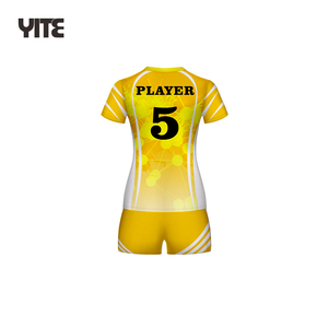 Пользовательские волейбольные майки дешевые волейбольные Майки женские 2024 желтые волейбольные Майки Новый дизайн - Product Image 3