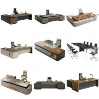 Meubles de bureau commerciaux Bureau de direction Bureau de direction moderne Bureau de direction en forme de L Bureau de direction modulaire Bureau de direction de luxe