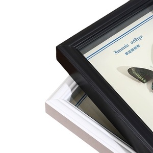 3D khô hoa bướm mẫu khung hình trang trí khung ảnh khung ảnh rỗng màu đen phong cách Châu Âu - Product Image 6