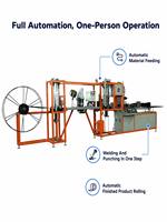 Nouvelle machine de fabrication de bandes de suspension à œillets pneumatiques entièrement automatique avec commande PLC et taille d'œillets de 5 mm/10 mm