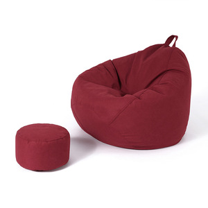 Bolsa de granos en forma de gota suave para adultos, sofá grande perezoso, silla sin relleno - Product Image 5