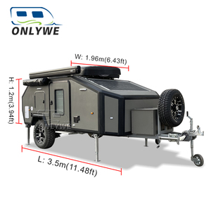Solo eccellente isolamento termico campeggio caravan rimorchio da viaggio Mini rimorchio Camper campeggio casa rimorchio con servizi igienici - Product Image 3