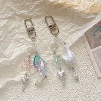 Breloque de téléphone en résine plastique faite à la main, étoile de mer et coquillage mignons, porte-clés conque coloré, pendentif de sac Kawaii