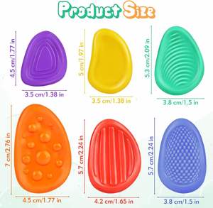 Pierres sensorielles en silicone pour l'autisme, le TDAH, les enfants, les adultes, jouets texturés apaisants <span class=keywords><strong>anti</strong></span>-<span class=keywords><strong>stress</strong></span>, jouets <span class=keywords><strong>anti</strong></span>-<span class=keywords><strong>stress</strong></span> - Product Image 2