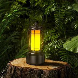 Portable Rechargeable Vintage Camping Lantern Lamp With Hook For Tent Led Camping Light Outdoor LED Camping Lantern