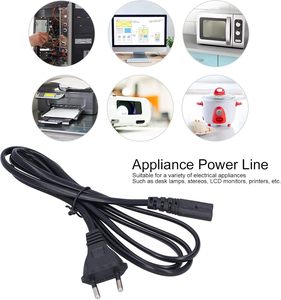 Câble d'alimentation Europlug noir qui est disponible en plusieurs longueurs et est souvent utilisé pour les appareils qui nécessitent moins d'énergie. - Product Image 5