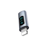 Adaptador USB C Pantalla LED de potencia PD 100W Macho Hembra Tipo C Medidor de potencia rápido Probador Cargador Monitor Extensor Micrófono Altavoz