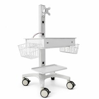 Chariot de station de travail pour la détection de l'athérosclérose, avec support de moniteur PWV ABI et panier de rangement, pour examen physique en milieu hospitalier, vente en gros, OEM