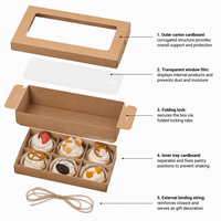Boîte en papier kraft jetable écologique personnalisée avec des matériaux recyclés, boîte d'emballage rigide résistante à la graisse pour les bonbons