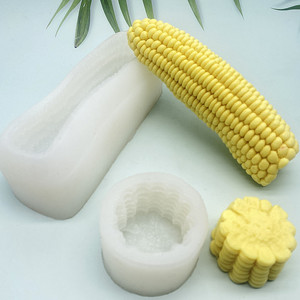 Mattiniero 3D dolce di mais candela di simulazione stampo <span class=keywords><strong>per</strong></span> decorazione in gesso <span class=keywords><strong>per</strong></span> aromaterapia a forma di mezza mais stampo <span class=keywords><strong>per</strong></span> fondente in silicone - Product Image 2