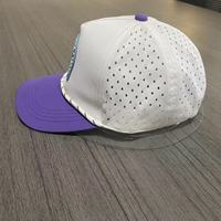 Casquette de sport personnalisée à 5 panneaux, imperméable, avec trous perforés au laser, casquette de baseball