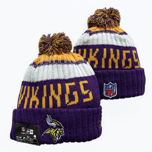 Bonnet en tricot brodé avec lettres, pour l'hiver, NFL Football League, Chiefs, Saints, Ravens, Seahawks - Product Image 2