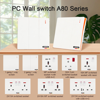 Interruptores eléctricos de pared para el hogar VBQN Wenzhou, enchufes de enchufe del Reino Unido e interruptores eléctricos