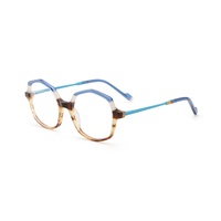 Montures de lunettes en acétate tendance unisexe, style rétro géométrique, transparentes, colorées, vente en gros