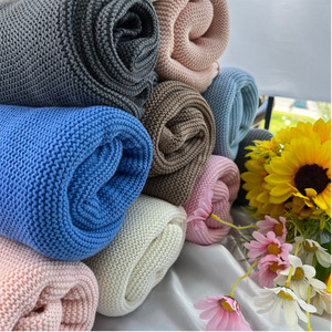 Popolare Coperta Personalizzata in Morbido Cotone Naturale Lavorata a Maglia Copertura Traspirante per Passeggino per <span class=keywords><strong>Baby</strong></span> Shower Stagione Invernale - Product Image 1