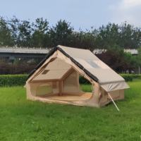 Tente de camping familiale d'extérieur portable personnalisée imperméable en tissu Oxford, auvent de maison, tente de camping gonflable OEM