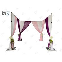Belle pipe et drapé support toile de fond mariage draperie tissu rond tuyau tente