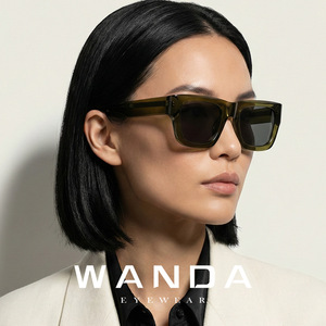 Wanda <b>Square</b> <b>Sunglasses</b> S32245 Full Rim UV400 Retro Unisex Sun Protection - Product Image 1